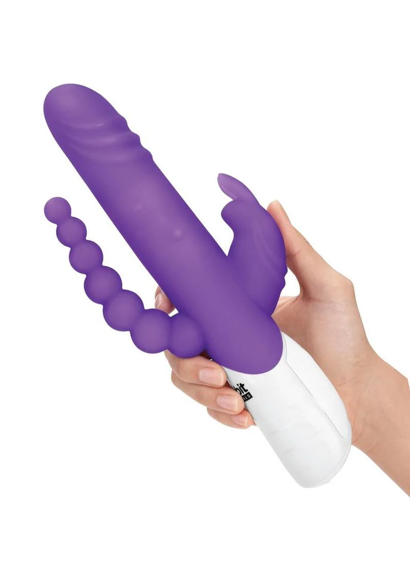 Rabbit Essential Silicone Rechargeable Double Penetration Rabbit Vibrator - Image 4