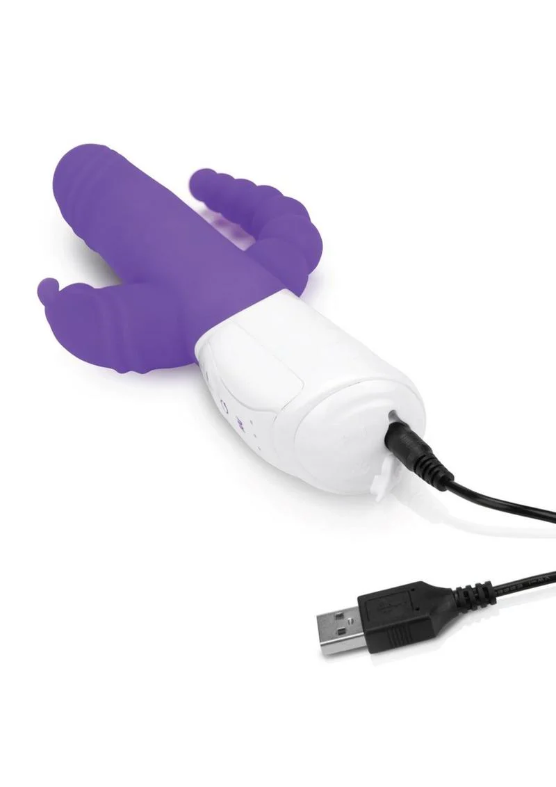 Rabbit Essential Silicone Rechargeable Double Penetration Rabbit Vibrator - Image 5