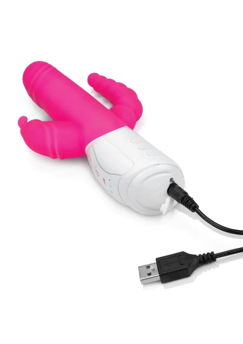 Rabbit Essential Silicone Rechargeable Double Penetration Rabbit Vibrator - Image 8