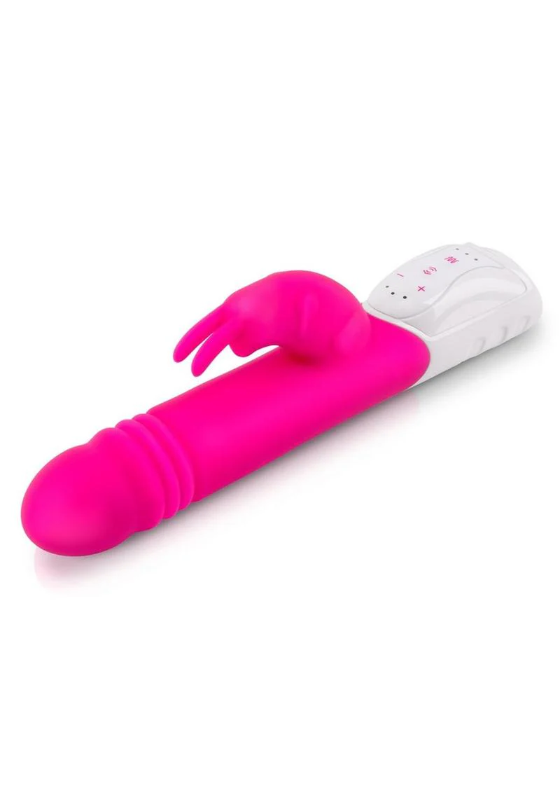 Rabbit Essentials Silicone Rechargeable G-Spot Thrusting Rabbit Vibrator - Image 2