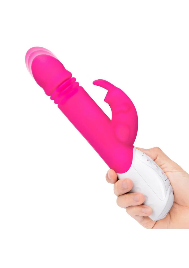 Rabbit Essentials Silicone Rechargeable G-Spot Thrusting Rabbit Vibrator - Image 7
