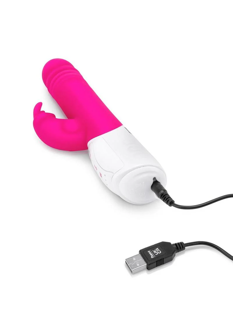 Rabbit Essentials Silicone Rechargeable G-Spot Thrusting Rabbit Vibrator - Image 8