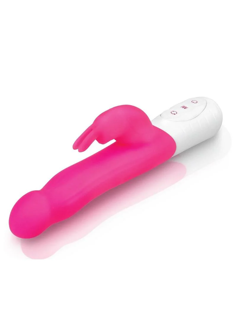 Rabbit Essentials Silicone Rechargeable Slim Shaft Rabbit Vibrator - Image 2