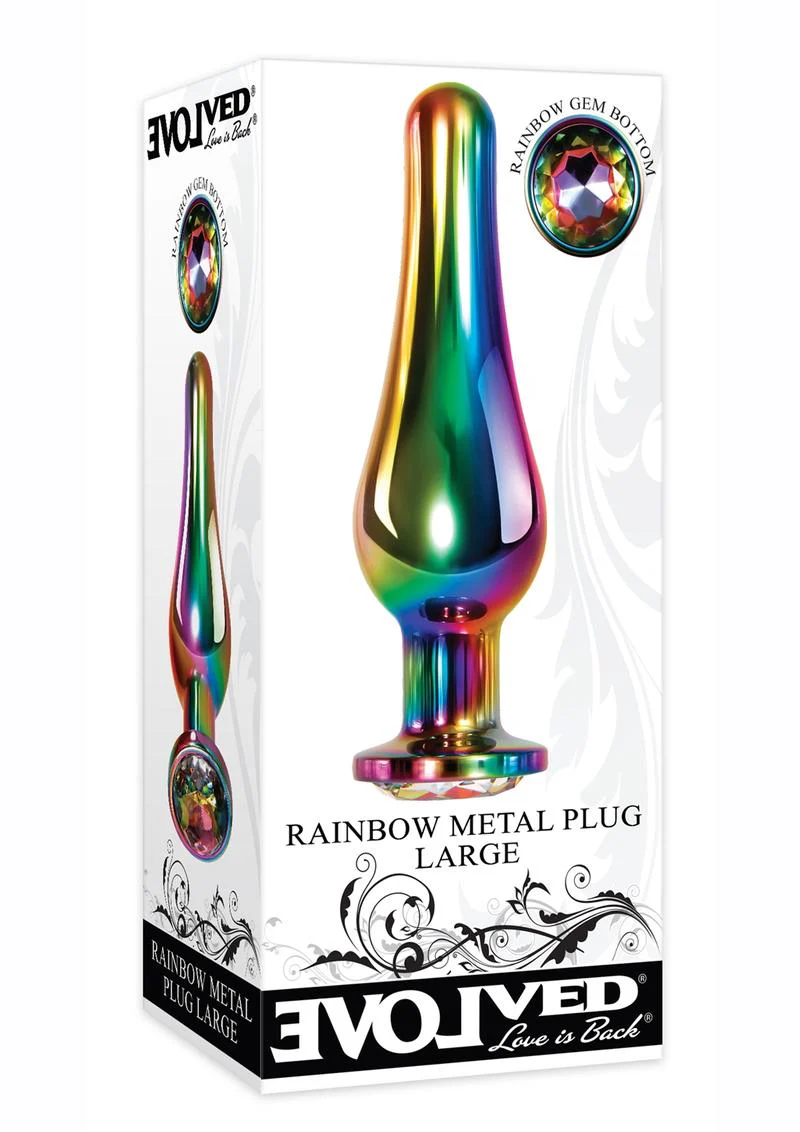 Rainbow Metal Anal Plug - Image 4