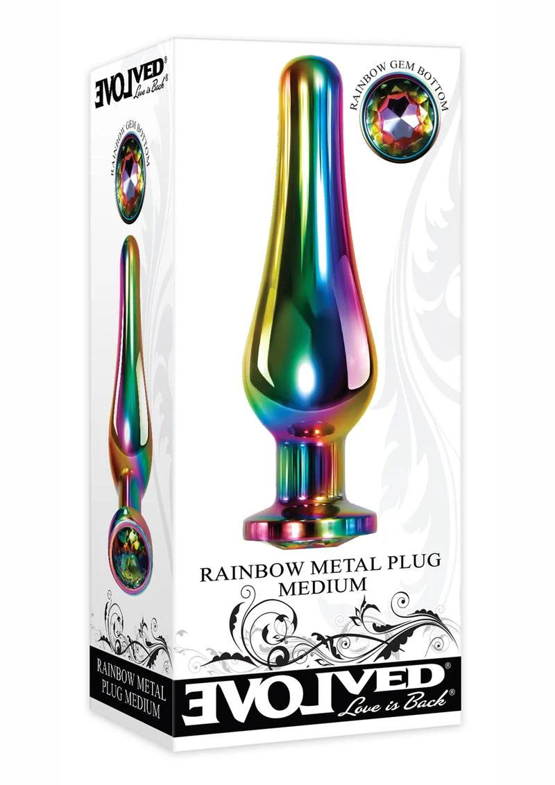 Rainbow Metal Anal Plug - Image 6