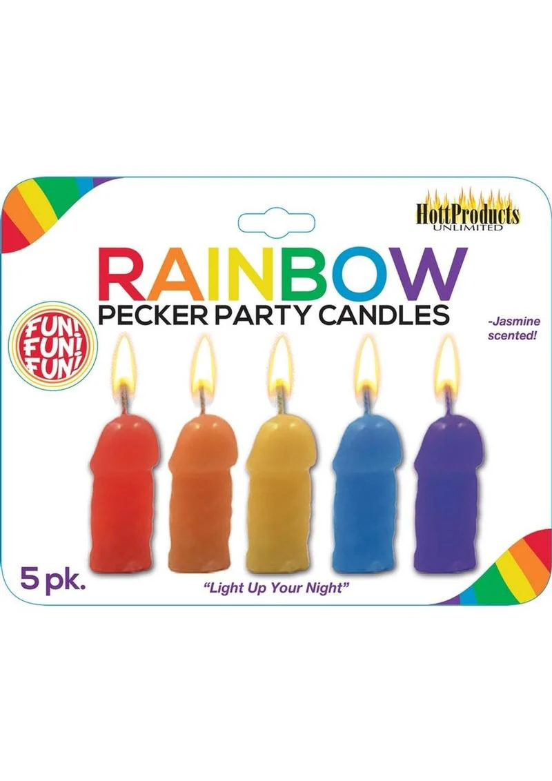 Rainbow Pecker Party Candles - Image 2