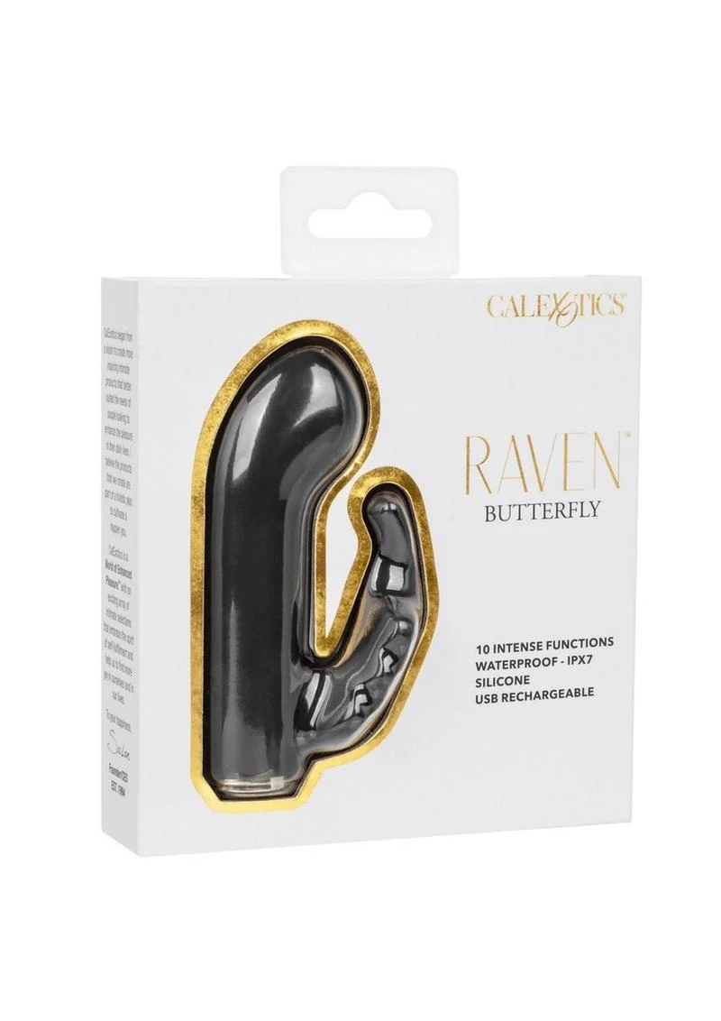 Raven Butterfly Silicone Rechargeable Dual Stimulation Vibrator - Image 2