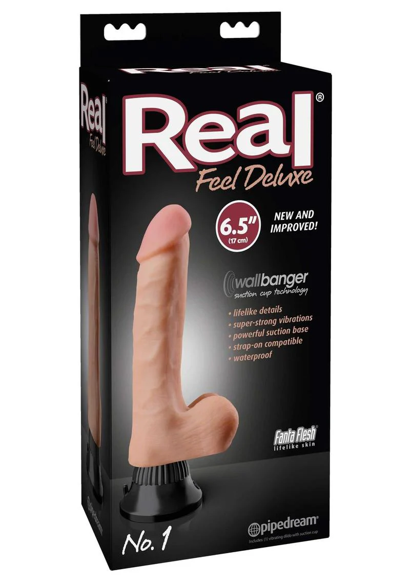 Real Feel Deluxe No. 1 Wallbanger Vibrating Dildo with Balls - Image 2