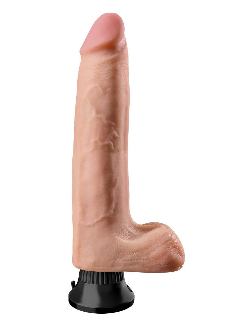 Real Feel Deluxe No. 10 Wallbanger Vibrating Dildo with Balls - Image 2