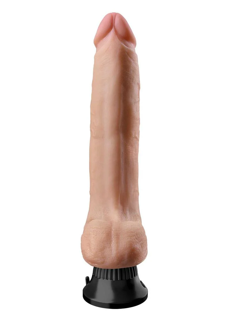 Real Feel Deluxe No. 10 Wallbanger Vibrating Dildo with Balls - Image 6