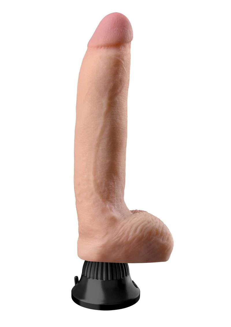 Real Feel Deluxe No. 5 Wallbanger Vibrating Dildo with Balls - Image 2