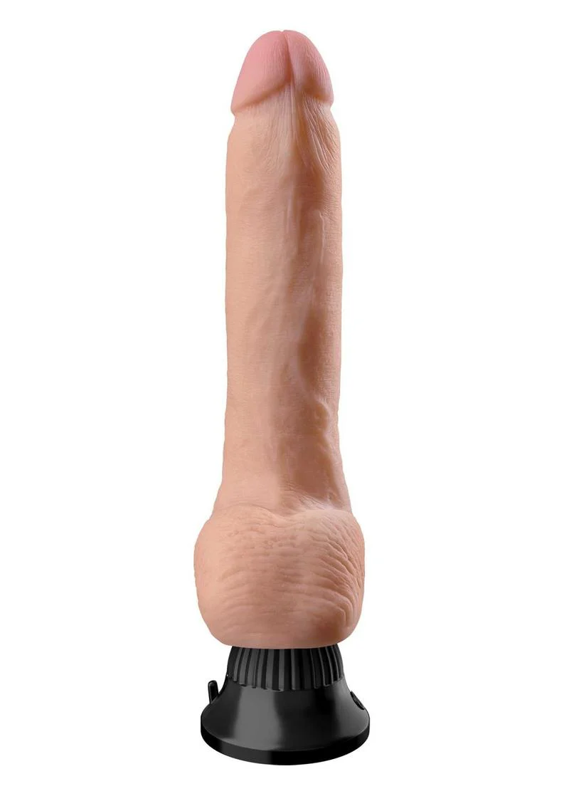 Real Feel Deluxe No. 5 Wallbanger Vibrating Dildo with Balls - Image 6