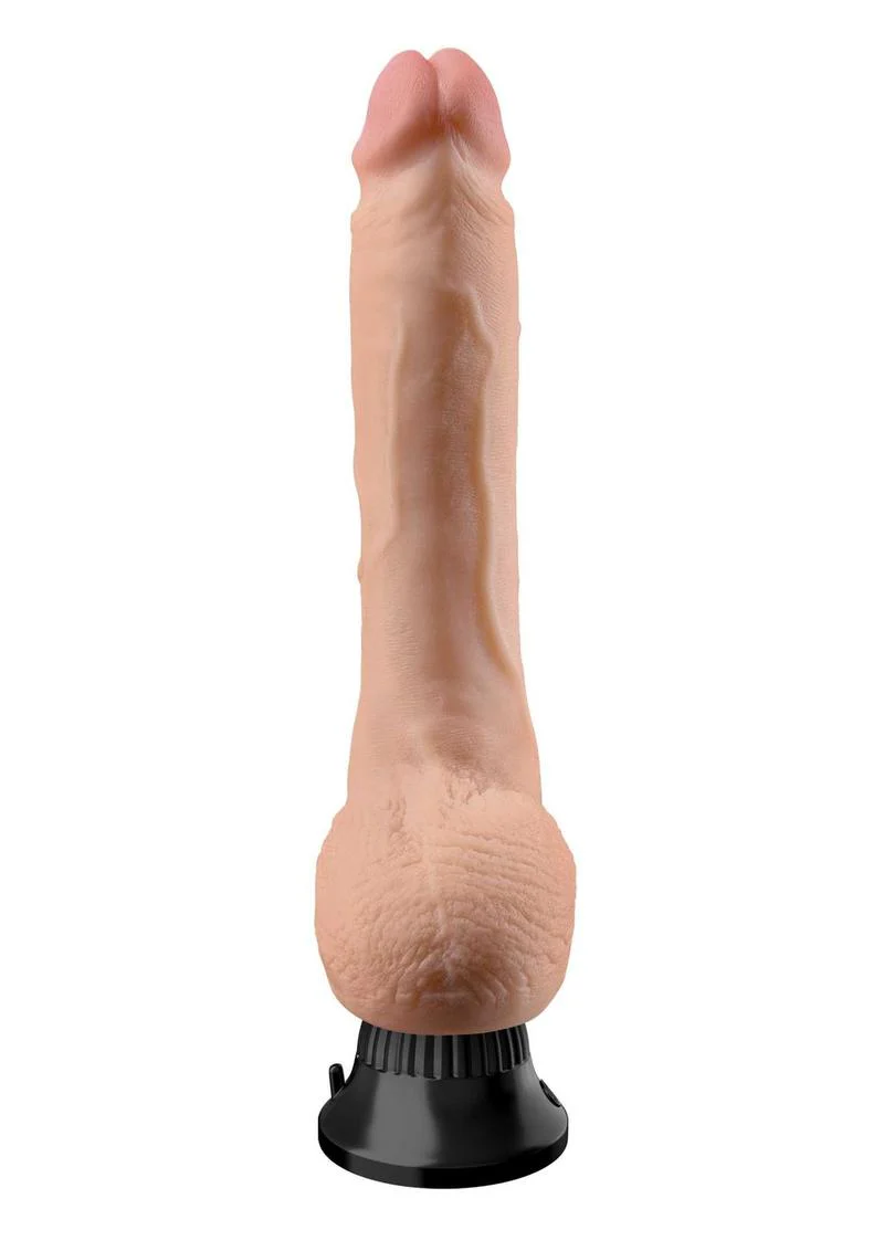 Real Feel Deluxe No. 7 Wallbanger Vibrating Dildo with Balls - Image 6