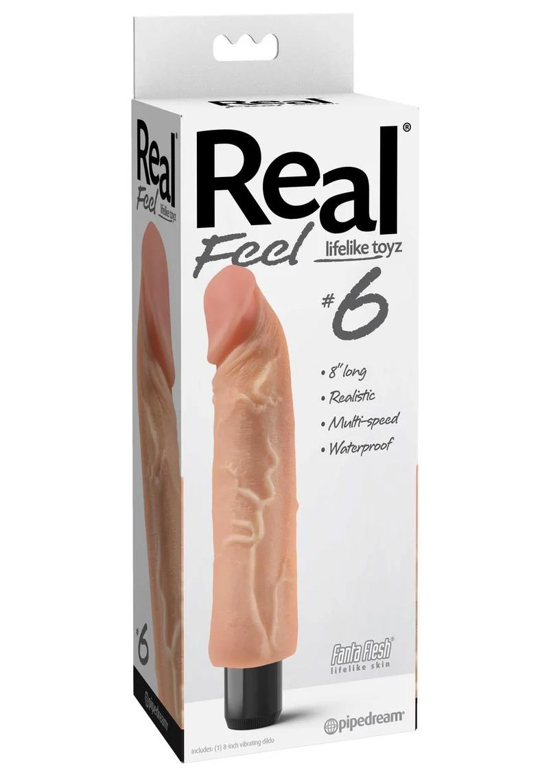 Real Feel Lifelike Toyz No. 6 Realistic Vibrating Dildo - Image 2