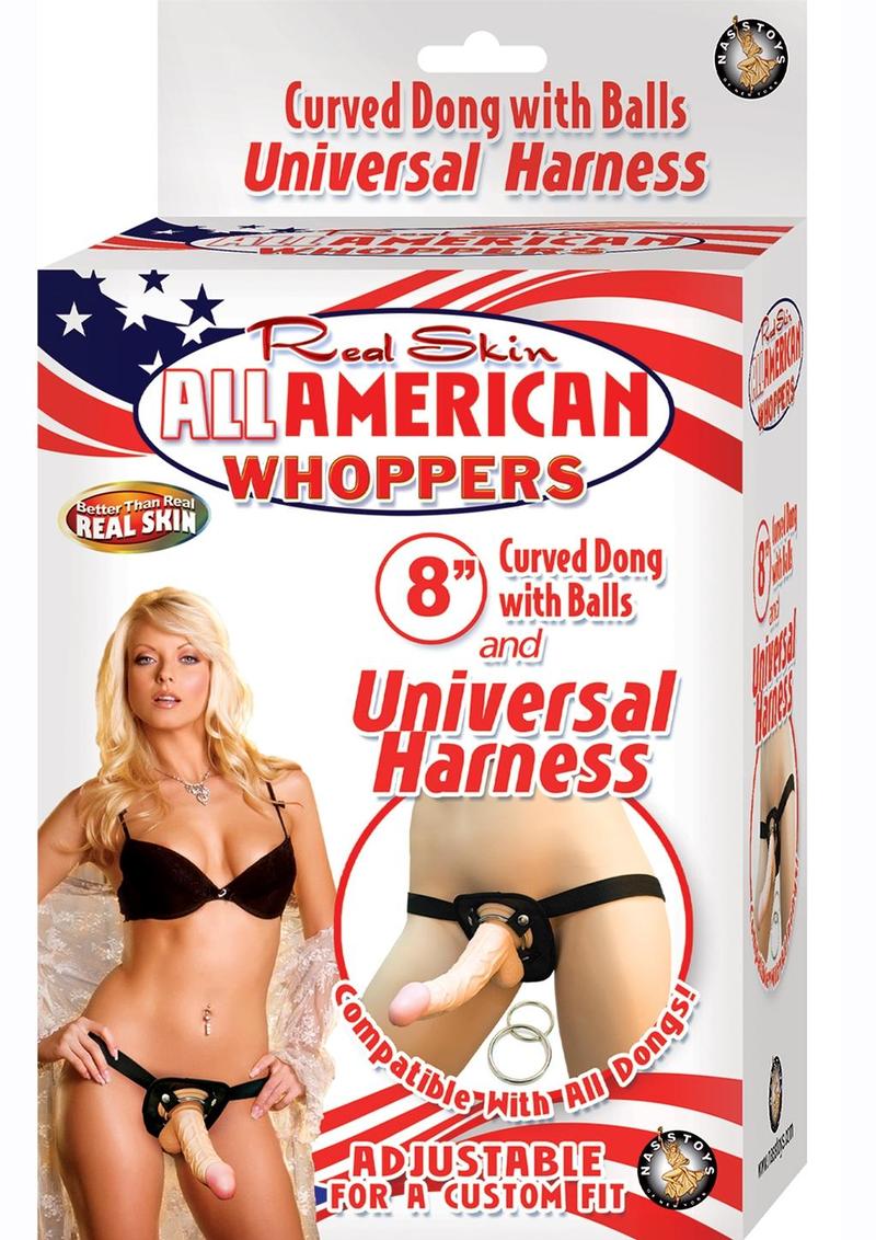 Real Skin All American Whoppers Dildo with Universal Harness - Image 6