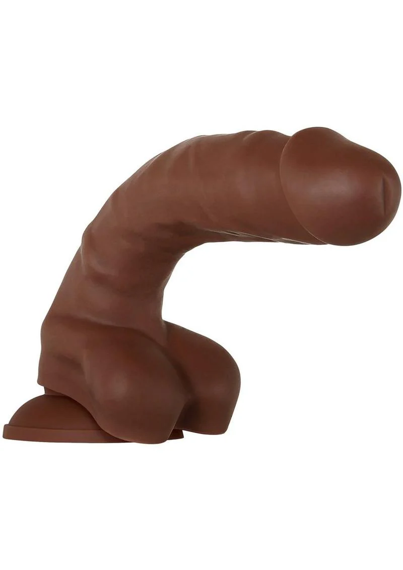 Real Supple Poseable Silicone Dildo with Balls - Image 8