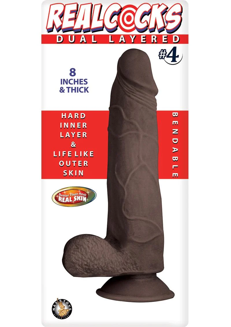 Realcocks Dual Layered #4 Bendable Thick Dildo - Image 5
