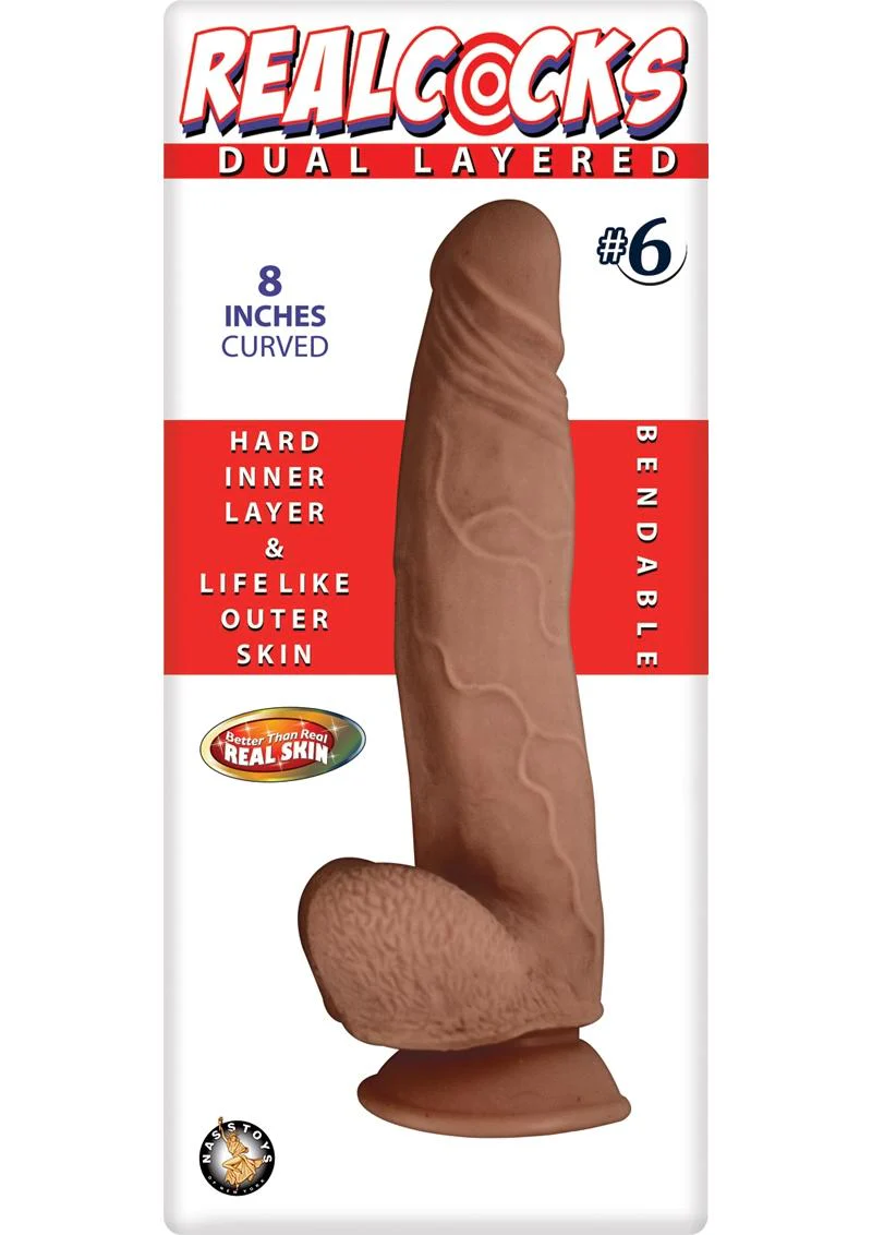 Realcocks Dual Layered #6 Bendable Dildo Curved - Image 4