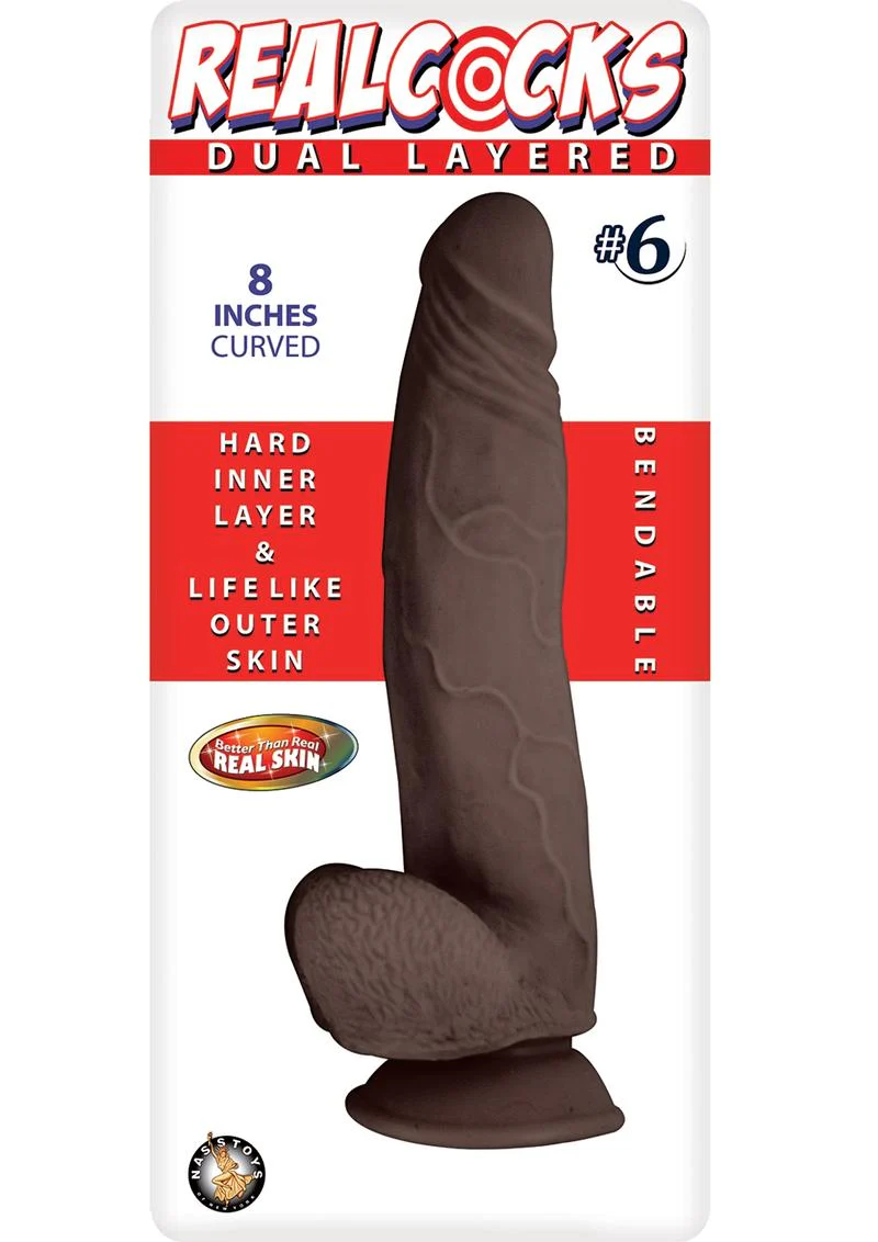 Realcocks Dual Layered #6 Bendable Dildo Curved - Image 5