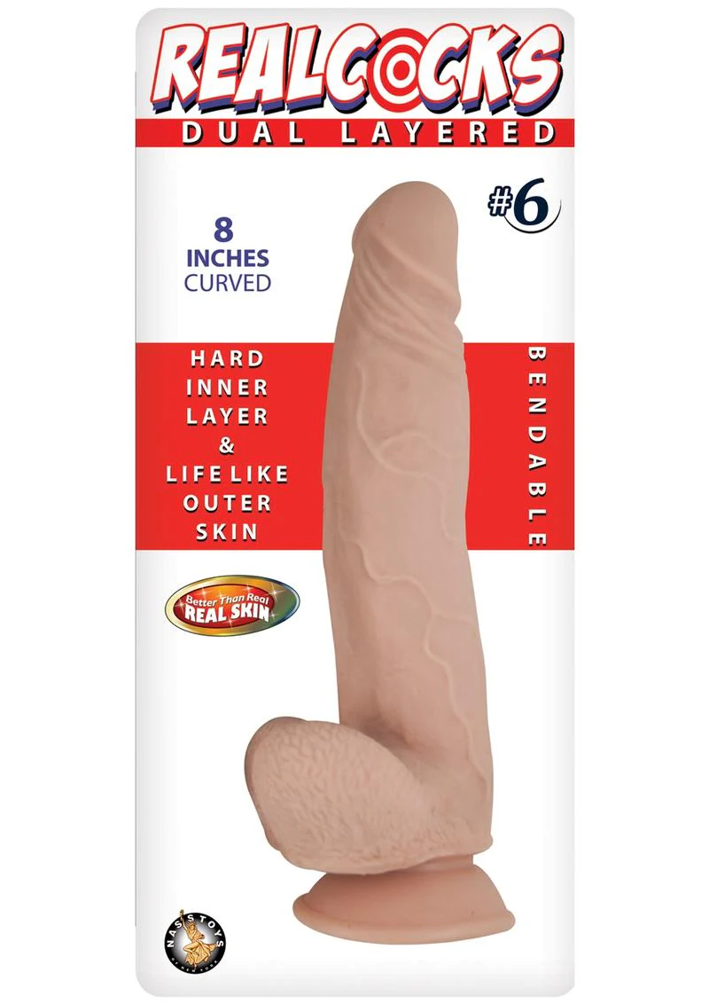 Realcocks Dual Layered #6 Bendable Dildo Curved - Image 6