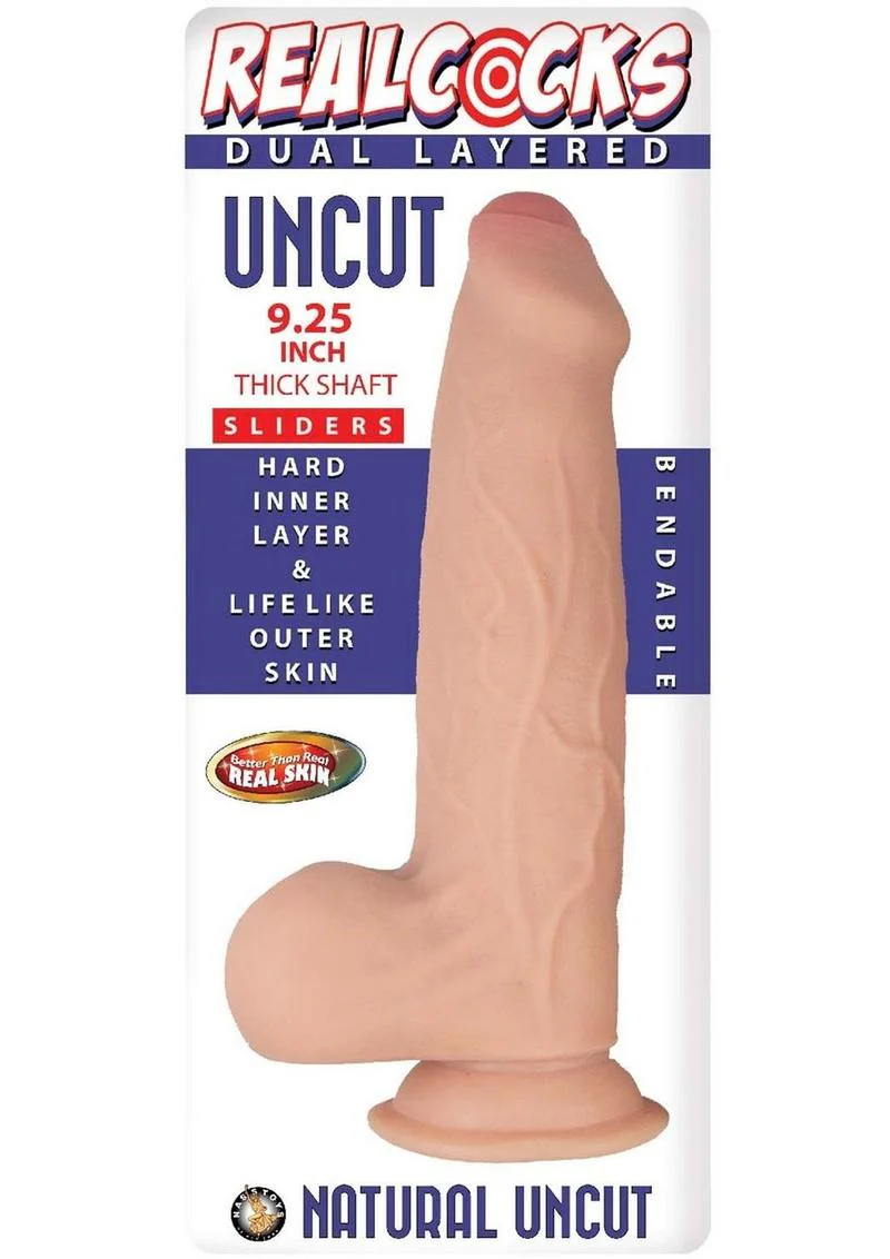 Realcocks Dual Layered Uncut Slider Thick Shaft Dildo - Image 5
