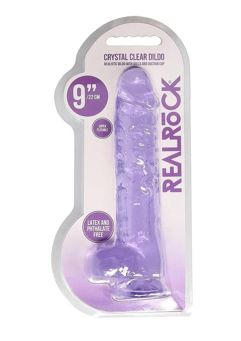 Realrock Crystal Clear Dildo with Balls - Image 13