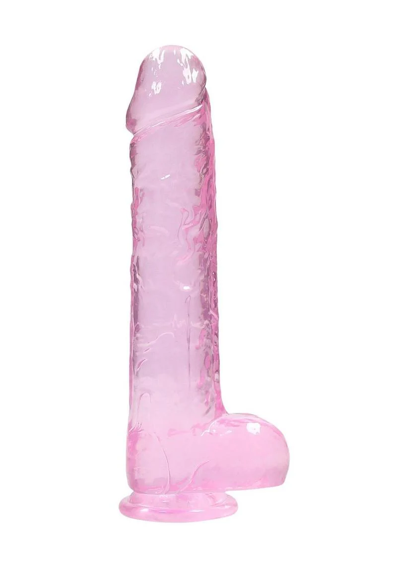Realrock Crystal Clear Dildo with Balls - Image 2