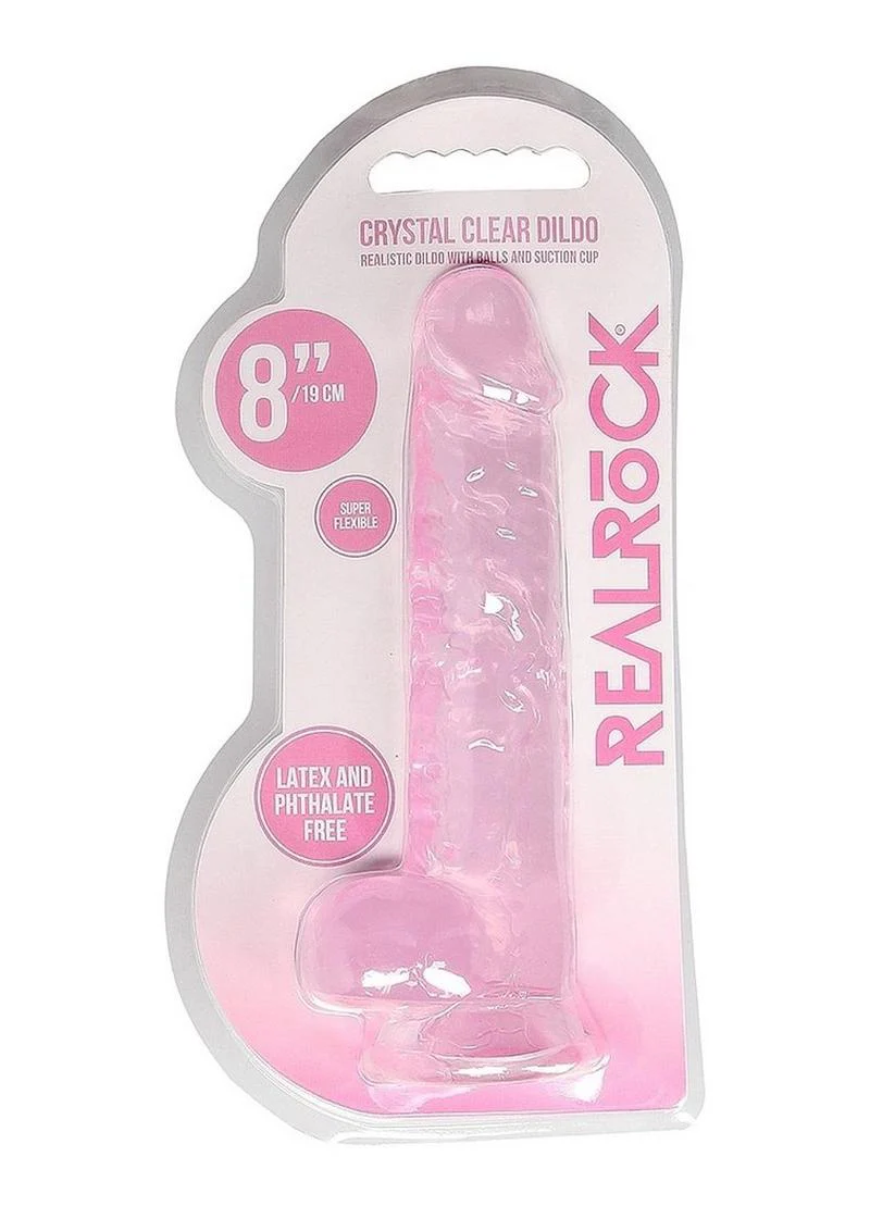 Realrock Crystal Clear Dildo with Balls - Image 25