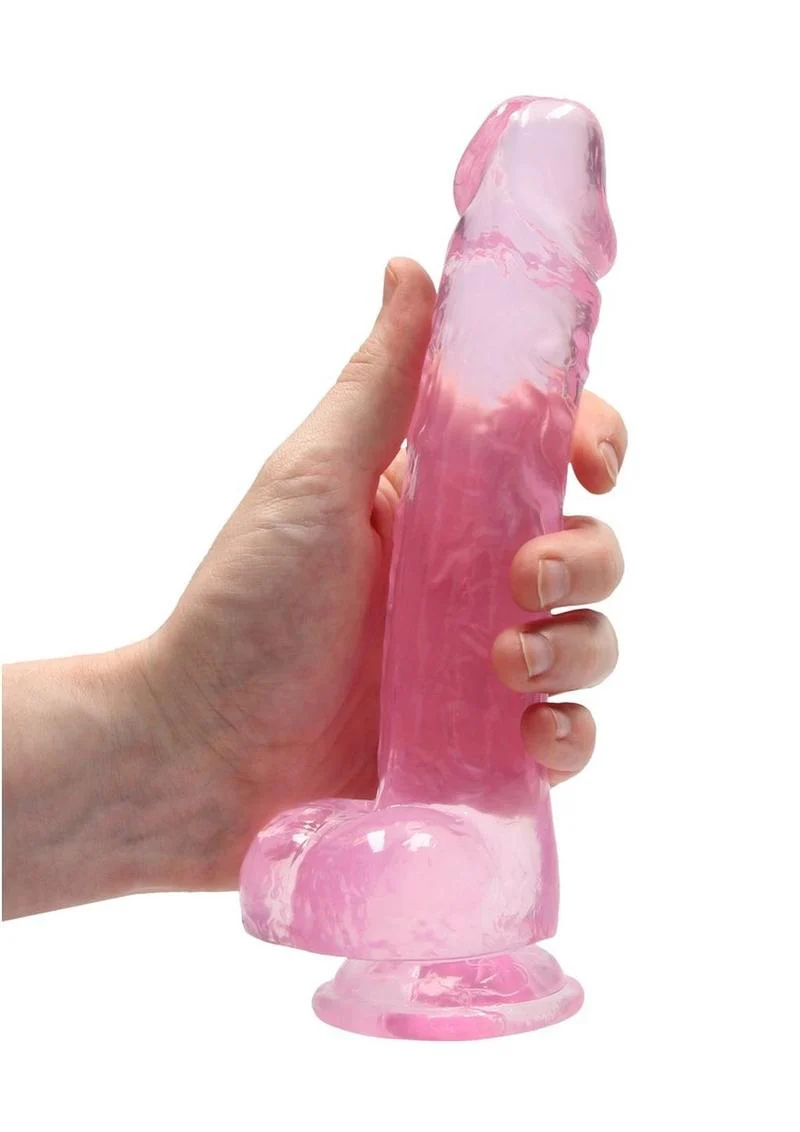 Realrock Crystal Clear Dildo with Balls - Image 27