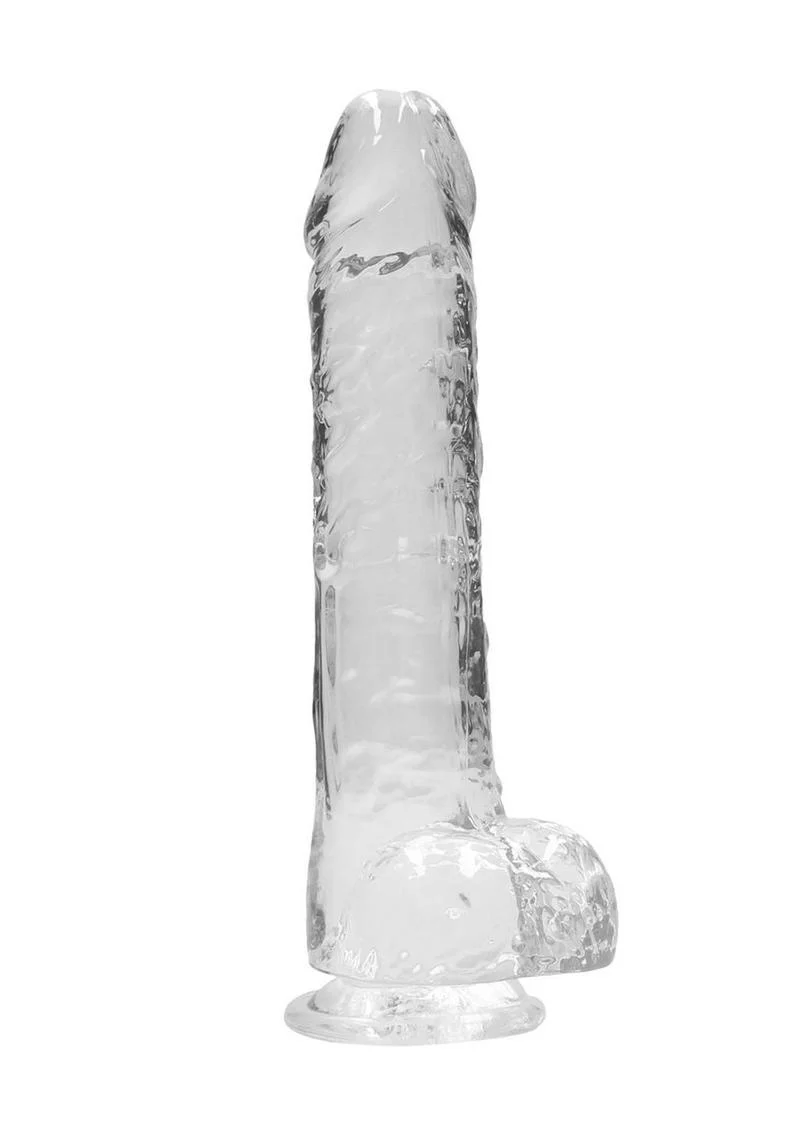 Realrock Crystal Clear Dildo with Balls - Image 3