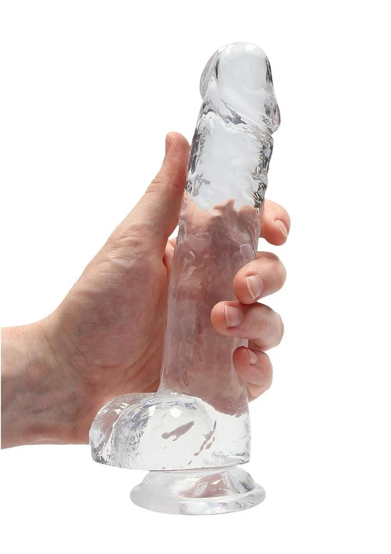 Realrock Crystal Clear Dildo with Balls - Image 30
