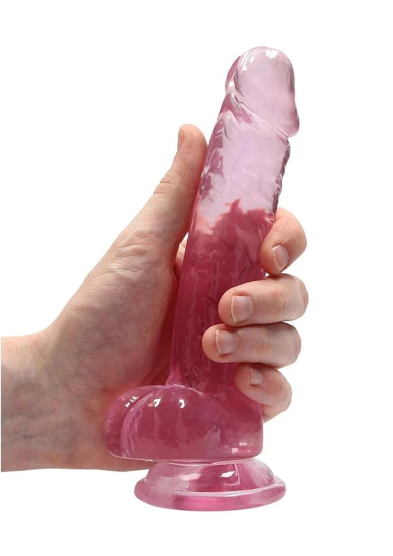 Realrock Crystal Clear Dildo with Balls - Image 36