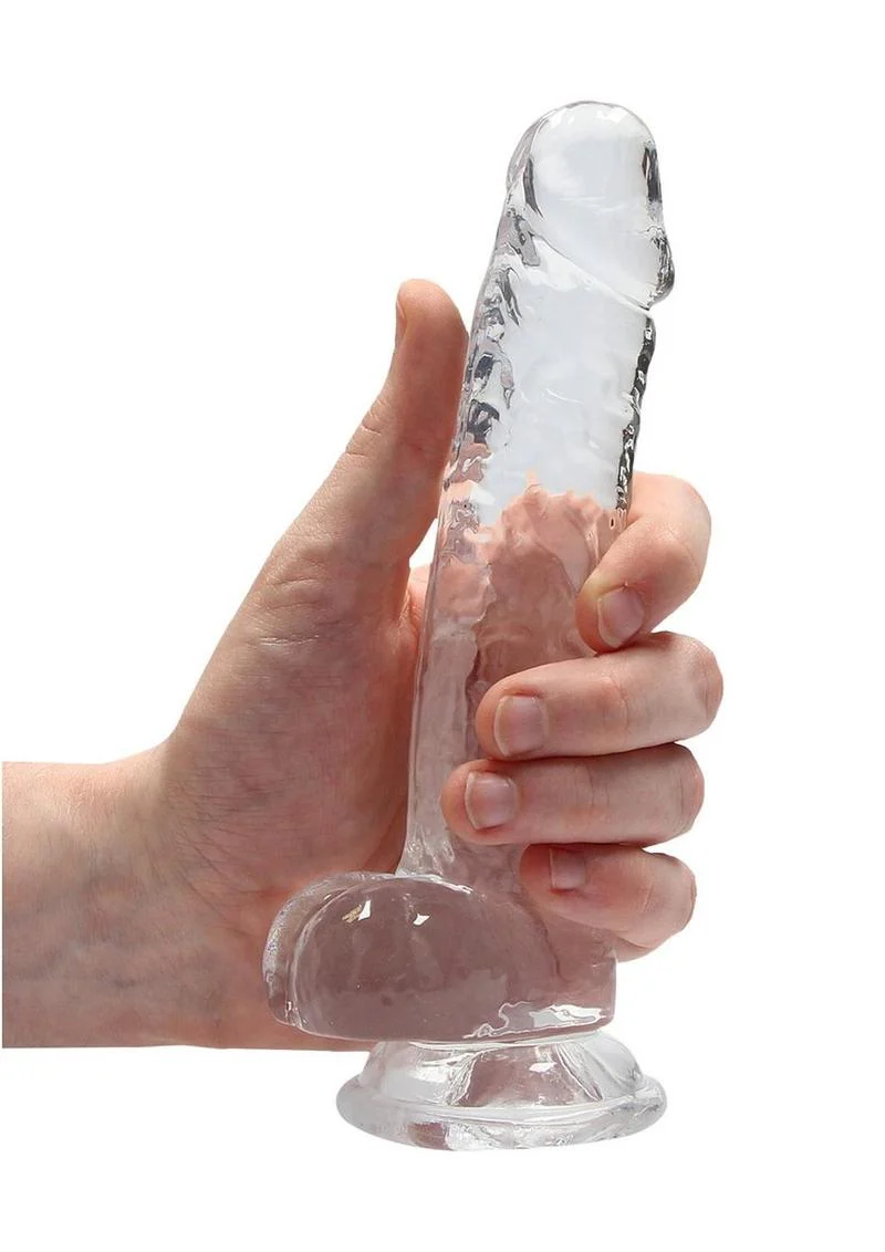 Realrock Crystal Clear Dildo with Balls - Image 39