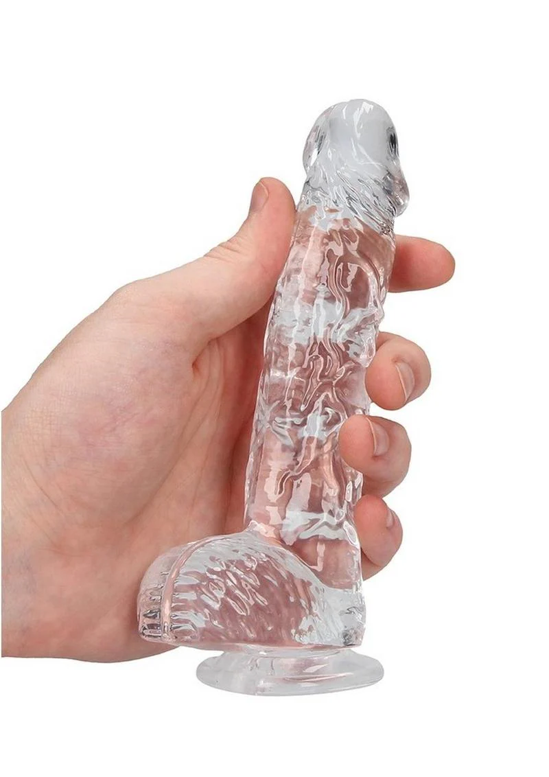Realrock Crystal Clear Dildo with Balls - Image 48