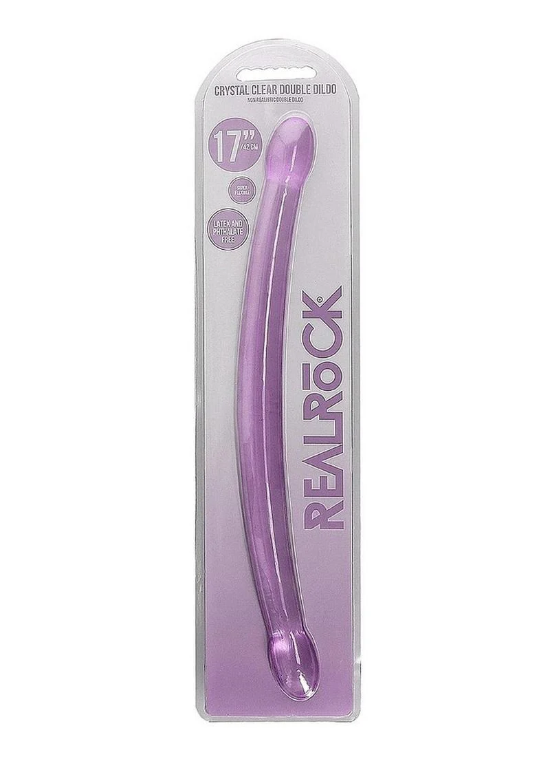 Realrock Crystal Clear Non Realistic Double Dildo - Image 4