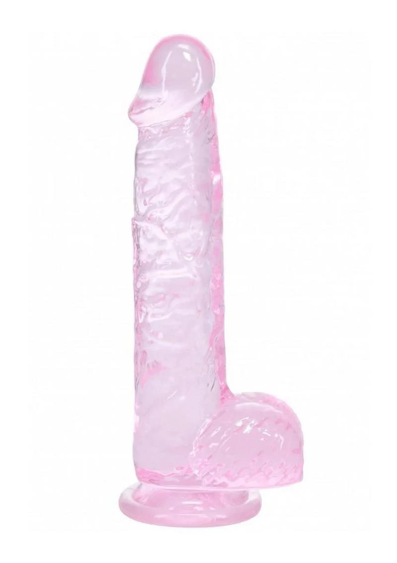 Realrock Crystal Clear Realistic Dildo with Balls - Image 5