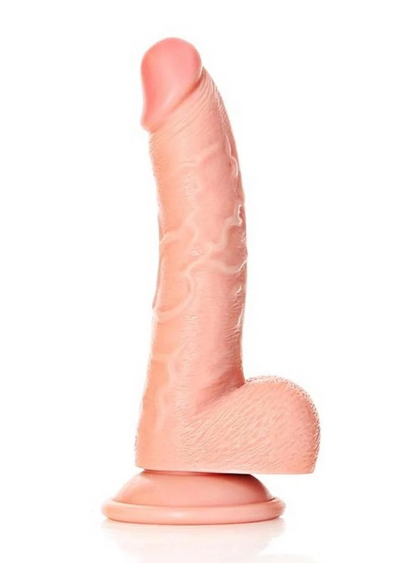 Realrock Curved Realistic Dildo with Balls and Suction Cup - Image 9