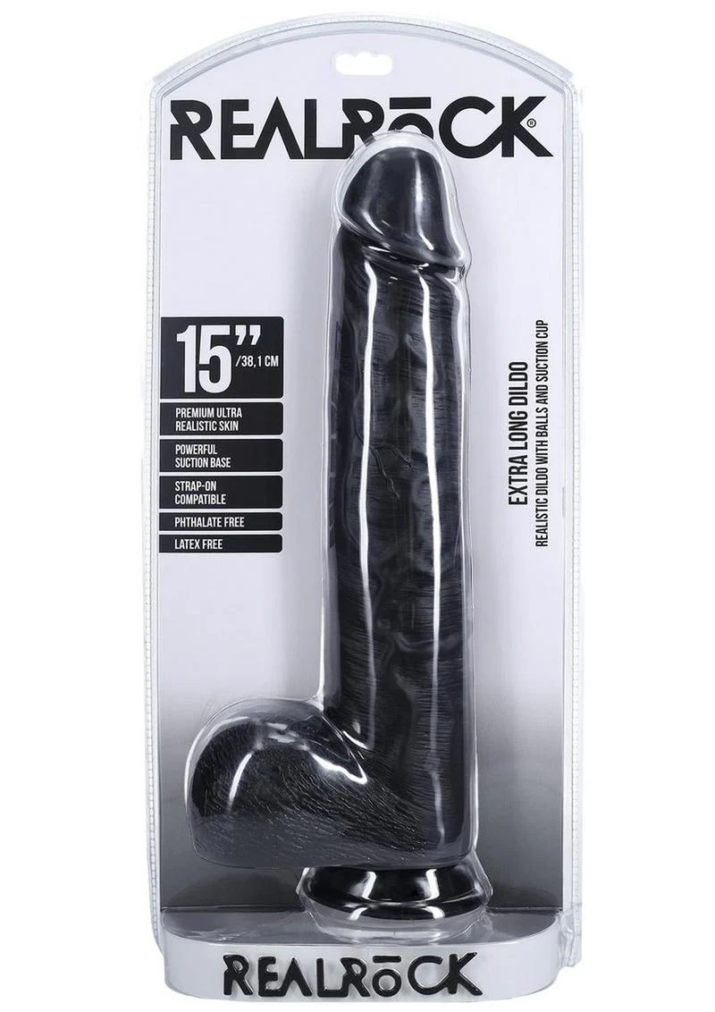 Realrock Ultra Realistic Skin Extra Large Straight Dildo with Balls and Suction Cup - Image 10