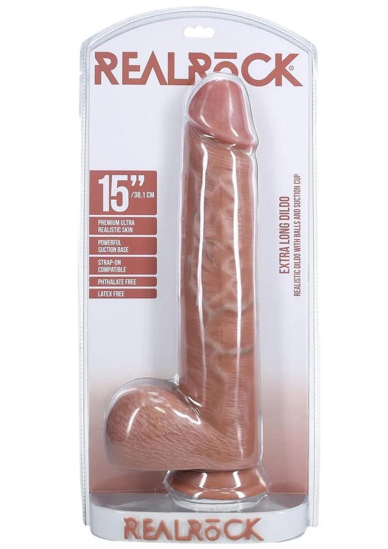 Realrock Ultra Realistic Skin Extra Large Straight Dildo with Balls and Suction Cup - Image 13