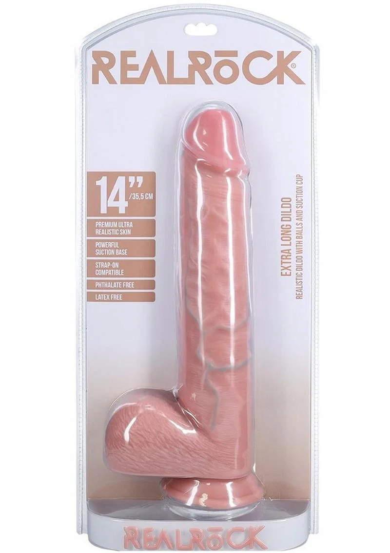 Realrock Ultra Realistic Skin Extra Large Straight Dildo with Balls and Suction Cup - Image 16