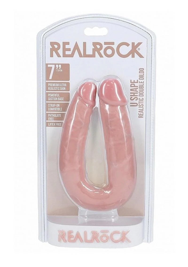 Realrock Ultra Realistic Skin U Shaped Double Dildo - Image 13