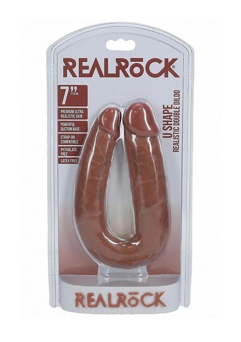 Realrock Ultra Realistic Skin U Shaped Double Dildo - Image 16