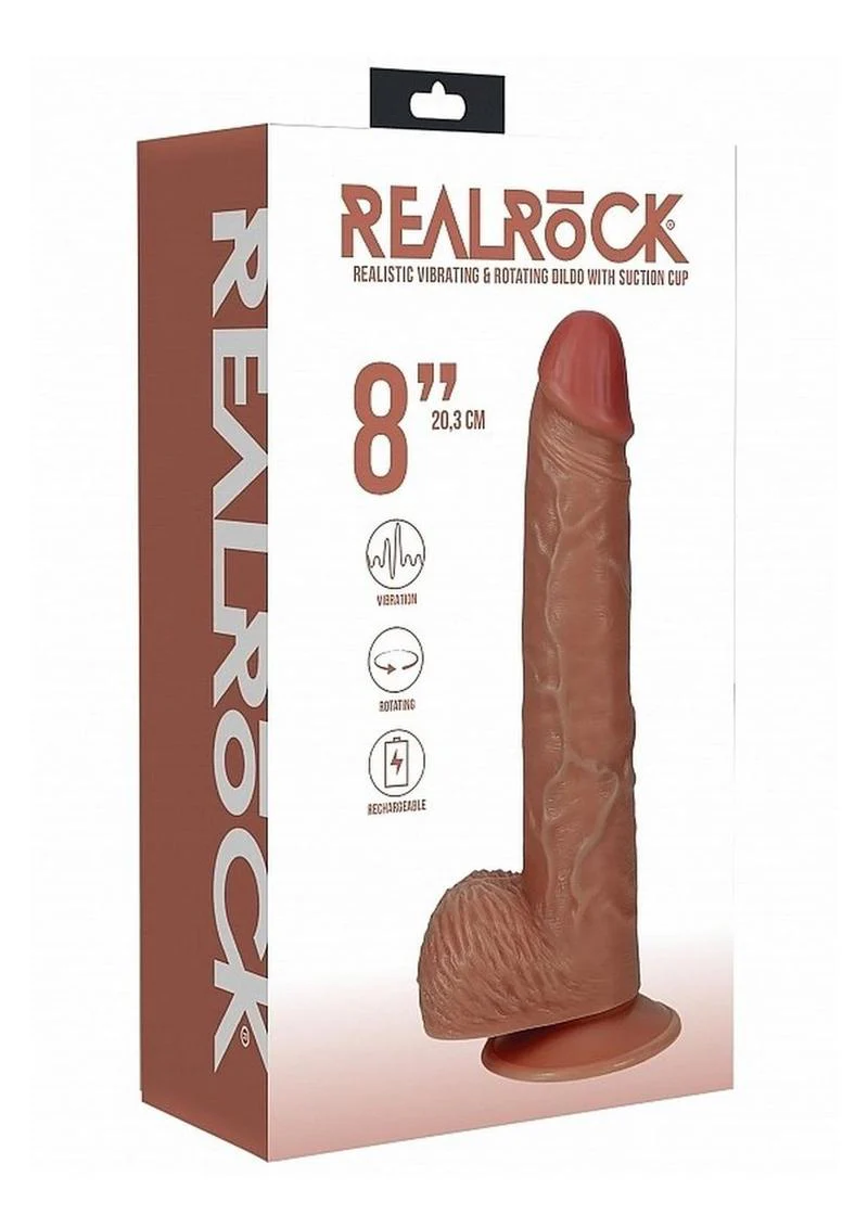 Realrock Vibrating and Rotating Cock with Balls Regular Straight - Image 6