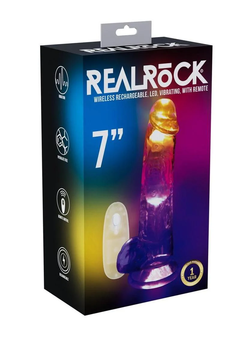 Realrock Vibrating Led Wireless Rechargeable Remote Control Cock with Balls - Image 7