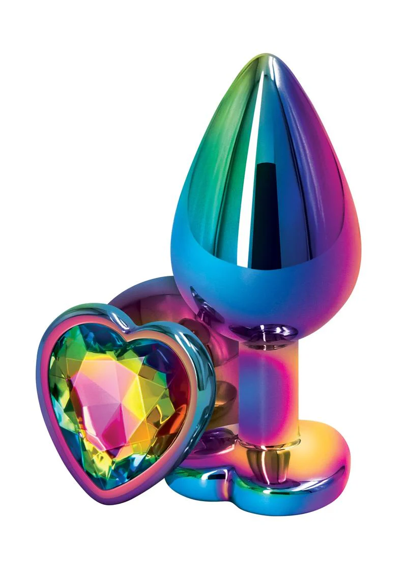 Rear Assets Multicolor Heart Anal Plug - Image 3