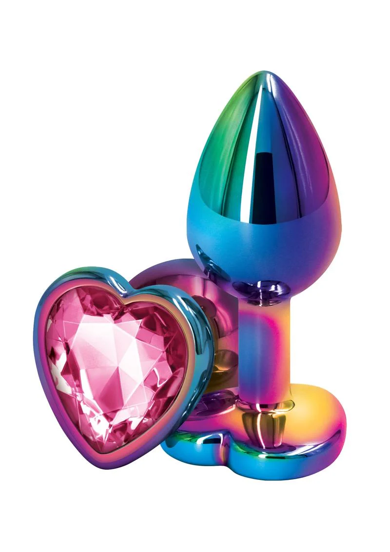 Rear Assets Multicolor Heart Anal Plug - Image 5