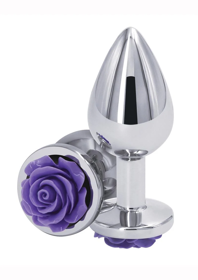 Rear Assets Rose Aluminum Anal Plug - Image 3