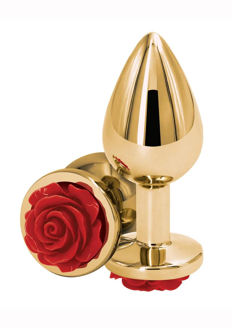 Rear Assets Rose Aluminum Anal Plug - Image 4