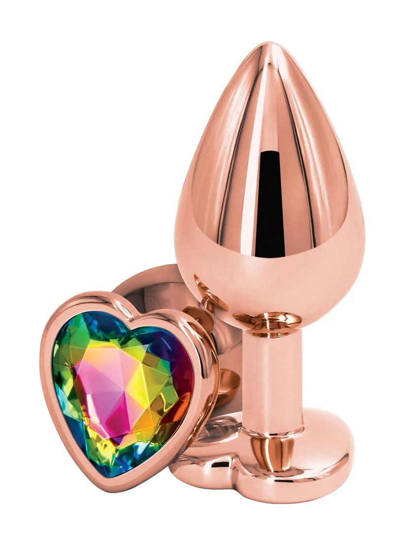 Rear Assets Rose Gold Heart Anal Plug - Image 3