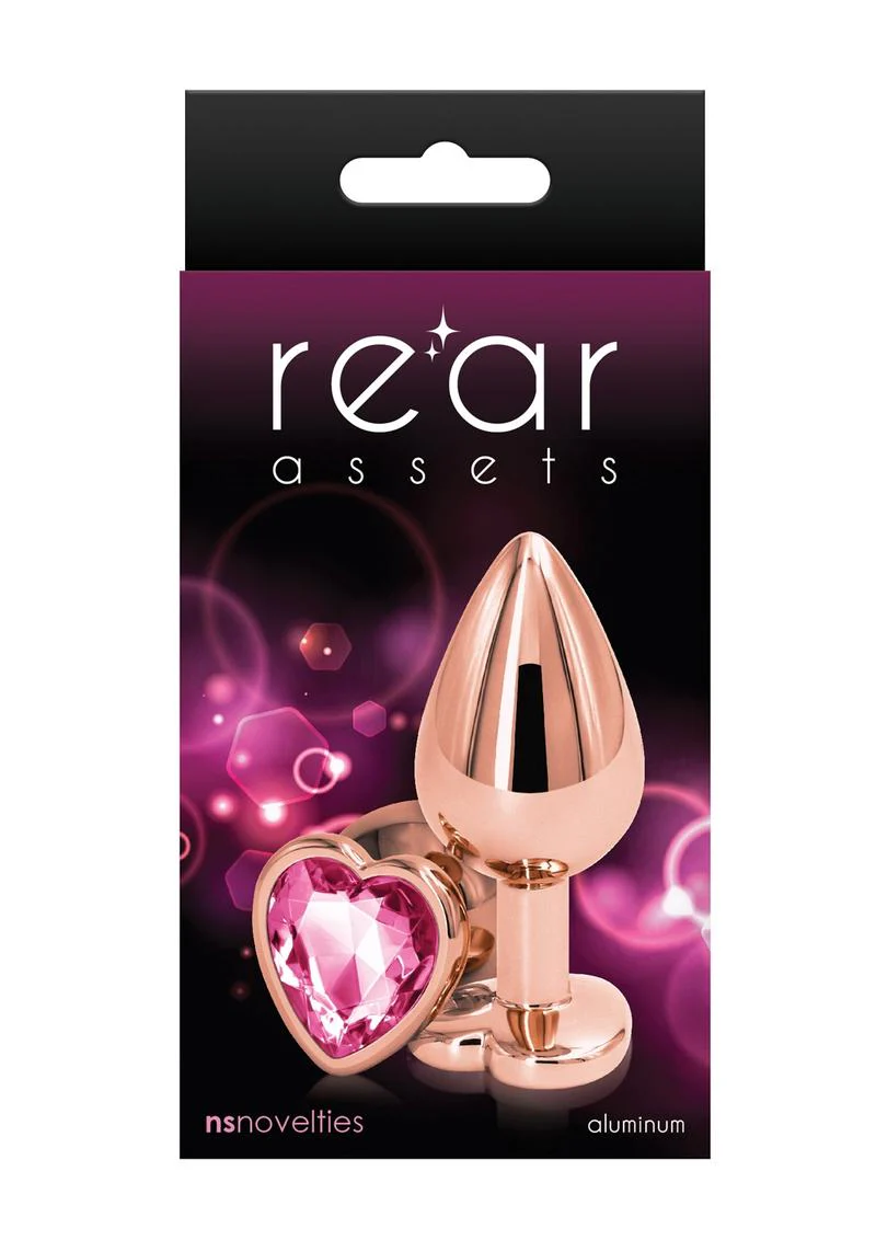 Rear Assets Rose Gold Heart Anal Plug - Image 8